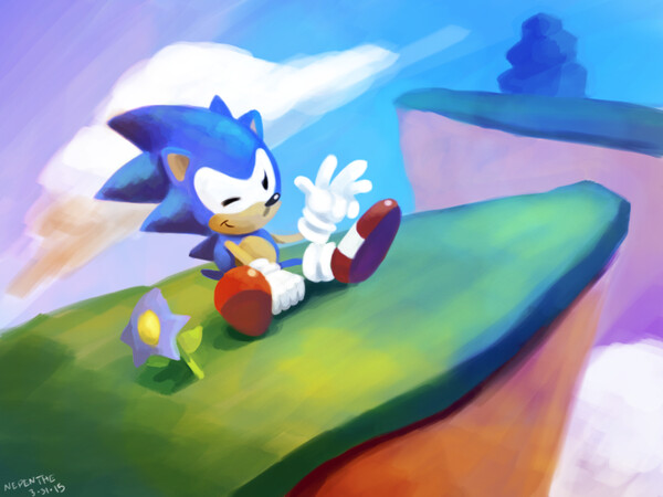 Classic sonic art by TerrixDragon56 -- Fur Affinity [dot] net