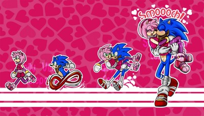 Sonic and Amy by RokkanRokkan -- Fur Affinity [dot] net