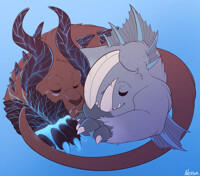 Beauty and the beast (art strawberryneko)