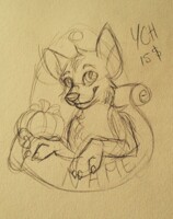 Cute halloween badge YCH 15$