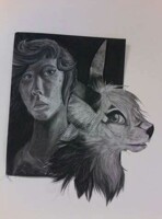 The gal behind the suit