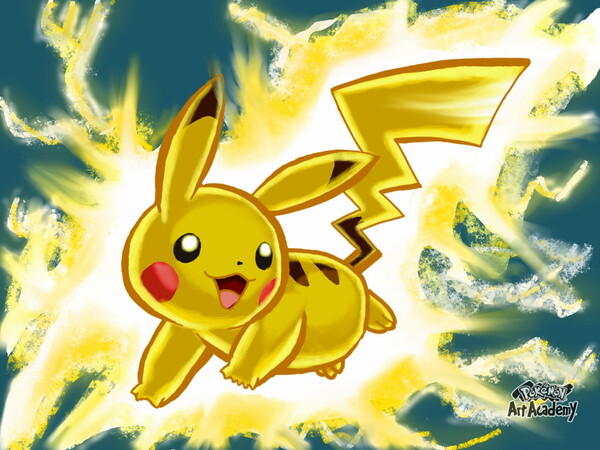 pikachu thunderbolt wallpaper