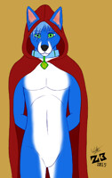 Red Hood Blue Husky