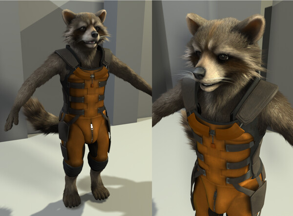 Rocket Raccoon model by h0rs3.