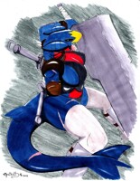 Anthro Female Garchomp warrior