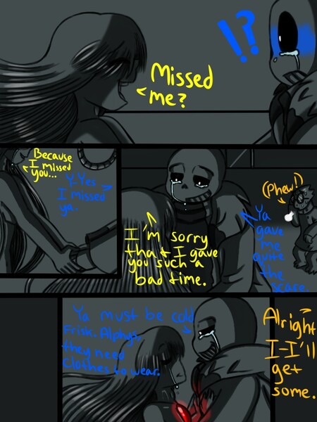 Sans X Frisk: I promised I'd protect you by Renee-Moonveil -- Fur Affinity  [dot] net