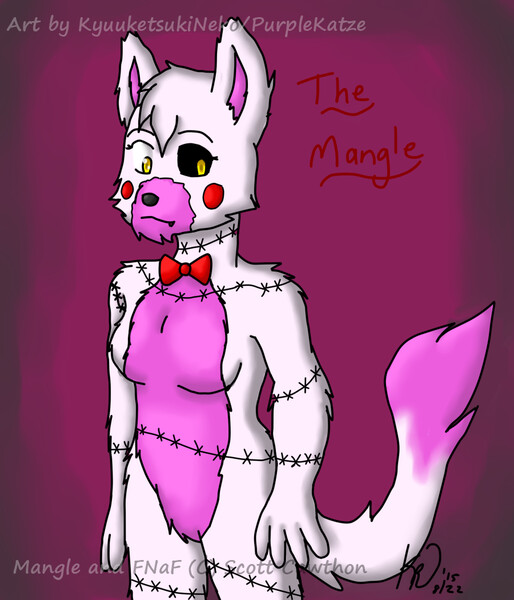 Mangle, fnaf 2, fox, foxy, girly, pink, anime, HD wallpaper