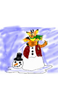 Pumpkin in the snow