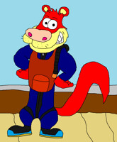 I am weasel in scuba gear art trade
