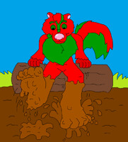 Stuarts muddy paw fun