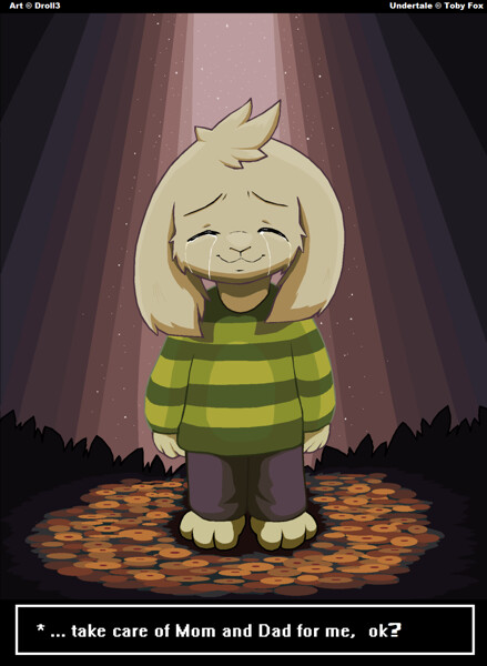 Frisk and Asriel  One of the wallpapers I drew for my monthly