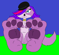 Zoe Trent showing off her feet
