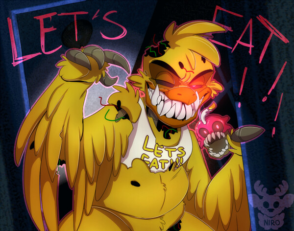 Here's my rendition of Nightmare Withered Chica and if you've seen