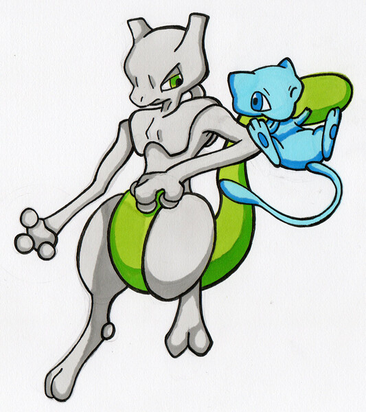 Pixilart - My shiny mewtwo by Yuki-Hoshiko