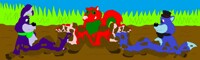 Muddy paw party