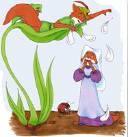 robin and marion in the garden finished