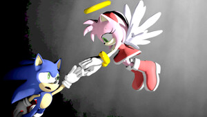 Classic Sonic & Amy Colored Version by MarnicIoso2 -- Fur Affinity [dot] net