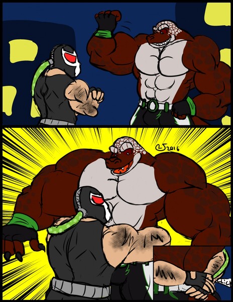 Bane meet's the superhero aligator known as Toxic-Crush as he show...
