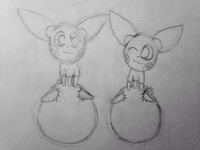 Double dose of poof ( art trade mewzy148)