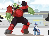 Tataus Flame and MegaDennis by Glassesgator