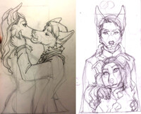 Petyr/Sansa Sketches by Wielder