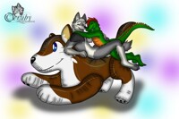 Snuggling on a balloon animal x3