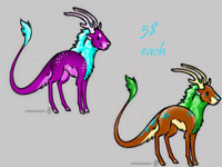 Cute fluffy deer hybrid adopts!!!