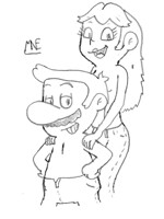 In Jeans - Mario and Peach