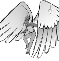 Gryphon Angered - sketch commission
