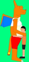 Paco as Charizard hugging Sid