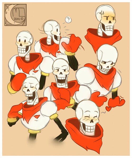 Gaster, Papyrus, wife, Undertale, skeleton, Family, Fan art, fiction,  people, anime | Anyrgb