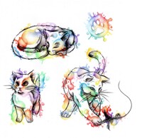 Watercolor Cats