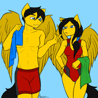 The Steels Swimsuits (colored) by Holtzmann