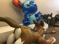 omg its a big inflatable Stitch!!!  