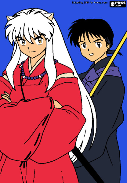 miroku coloring pages