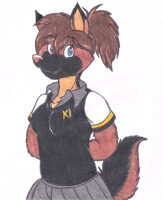 Teen Dora Klendathu in school uniform sketch