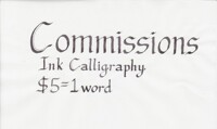 Commissions open! Ink calligraphy