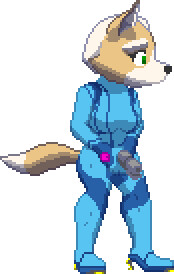 MUGEN Zero Suit Fox Idle by Tsunamidusher.