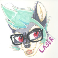 Laser headshot badge