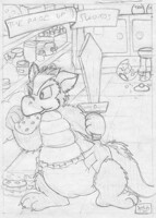 rejected sketch: the page of swords