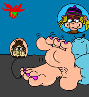 Macro Tiny kong foot shot icon