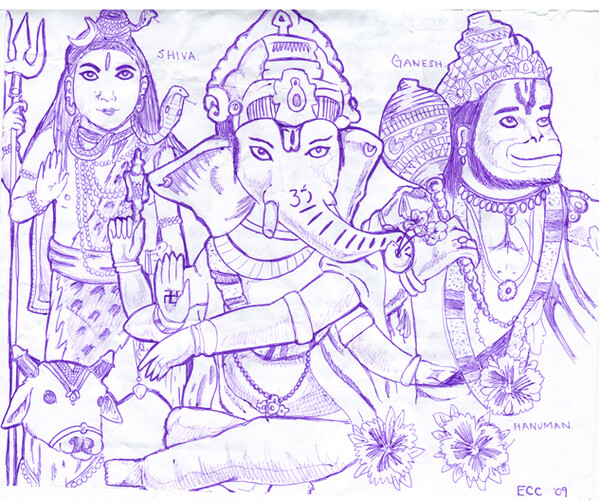 Ganesh Ji Pencil Art Digital Printing Wallpaper Poster Print Poster on  13x19 Inches Paper Print - Art & Paintings posters in India - Buy art,  film, design, movie, music, nature and educational