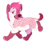 pink paw'd.