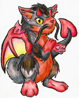 [Adoptable][Open] Devil Cat ($12 Flat Price)