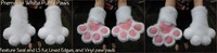 White Puffy Paws for sale! Vinyl pads