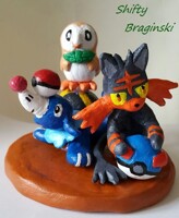 Rowlet,Litten and Popplio,the new pokemons starter