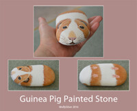 Guinea Pig Painted Stone