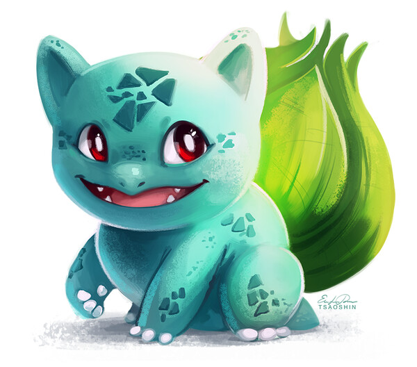 Bulbasaur Shiny Battle sprite 1 by Amepix -- Fur Affinity [dot] net