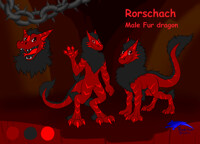 Rorschach the black maned fur dragon