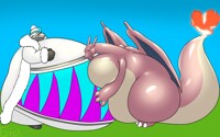 Silver Dedede and Lizardon Gut-Hugs